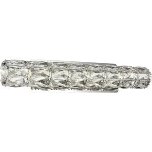 Elegant Lighting Valetta 24.4&quot Royal Cut Crystal LED Vanity Light in Chrome