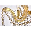 Elegant Lighting Maria Theresa 4 Light Royal Cut Semi Flush Mount in Gold