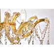 Elegant Lighting Maria Theresa 4 Light Royal Cut Semi Flush Mount in Gold