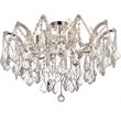 Elegant Lighting Maria Theresa 6 Light Royal Cut Semi Flush Mount in Chrome