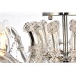 Elegant Lighting Maria Theresa 6 Light Royal Cut Semi Flush Mount in Chrome