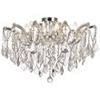 Elegant Lighting Maria Theresa 6 Light Royal Cut Semi Flush Mount in Chrome