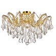 Elegant Lighting Maria Theresa 6 Light Royal Cut Semi Flush Mount in Gold
