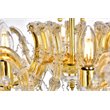 Elegant Lighting Maria Theresa 6 Light Royal Cut Semi Flush Mount in Gold
