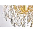 Elegant Lighting Maria Theresa 6 Light Royal Cut Semi Flush Mount in Gold