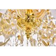 Elegant Lighting Maria Theresa 6 Light Royal Cut Semi Flush Mount in Gold
