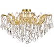 Elegant Lighting Maria Theresa 6 Light Royal Cut Semi Flush Mount in Gold