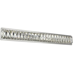 Elegant Lighting Monroe 32&quot Royal Cut Crystal Vanity Light in Chrome