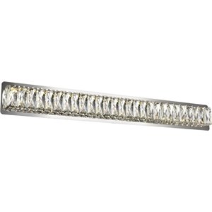 Elegant Lighting Monroe 35.4&quot Royal Cut Crystal Vanity Light in Chrome