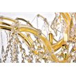 Elegant Lighting Maria Theresa 8-Light Crystal & Steel Semi Flush Mount in Gold