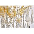 Elegant Lighting Maria Theresa 8-Light Crystal & Steel Semi Flush Mount in Gold