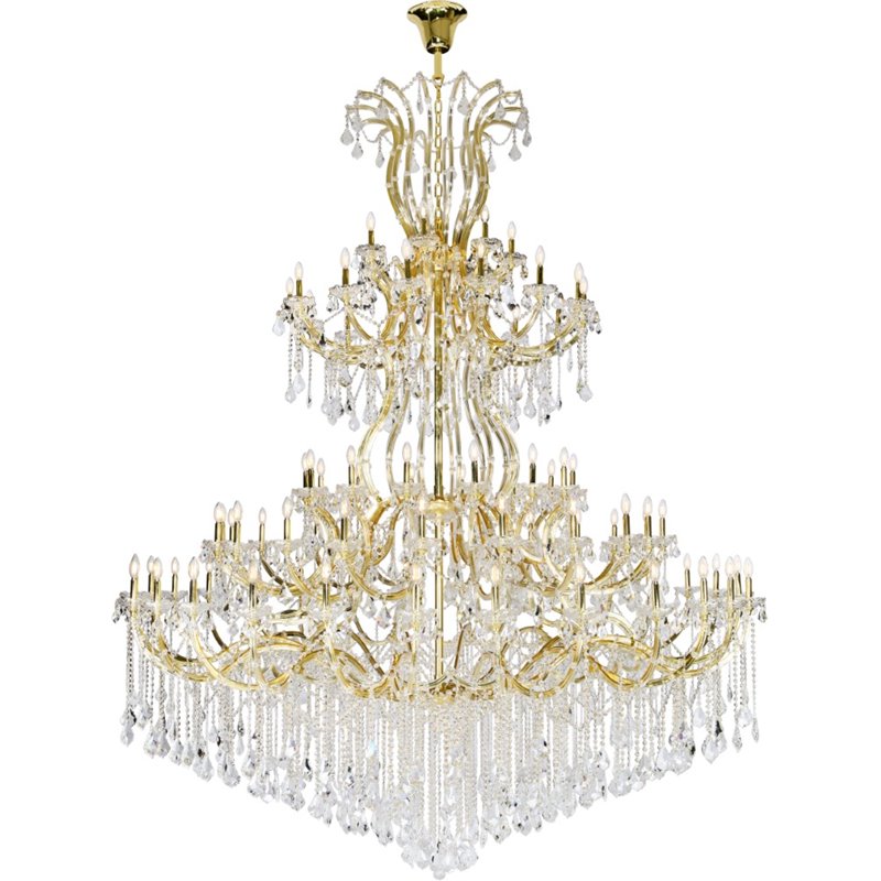 Elegant Lighting Maria Theresa 84 Light, Elegant Lighting Gold Crystal Chandelier