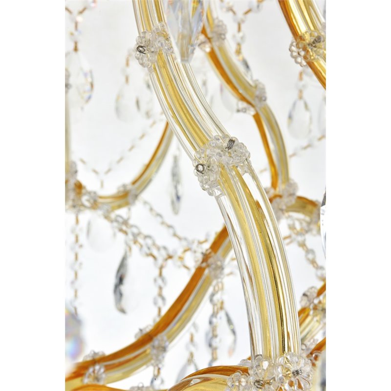Elegant Lighting Maria Theresa 84 Light Royal Cut Crystal Chandelier in Gold