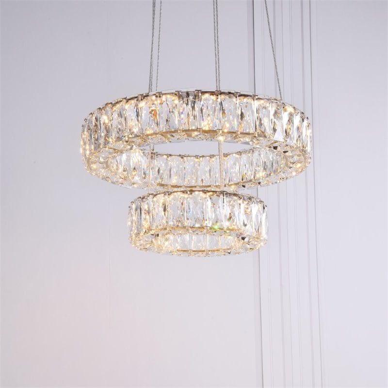 Elegant Lighting Monroe 2 Tier 17.7