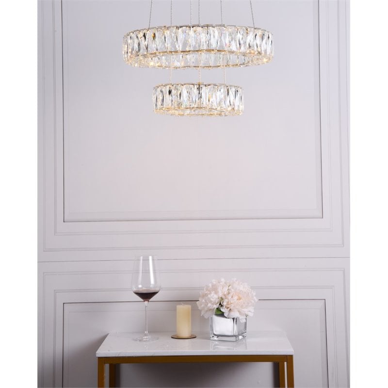 Elegant Lighting Monroe 2 Tier 17.7