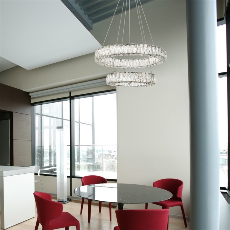 Elegant Lighting Monroe 2 Tier 23.6