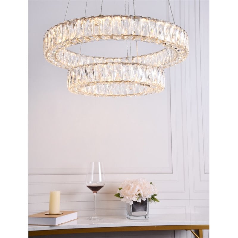 Elegant Lighting Monroe 2 Tier 23.6