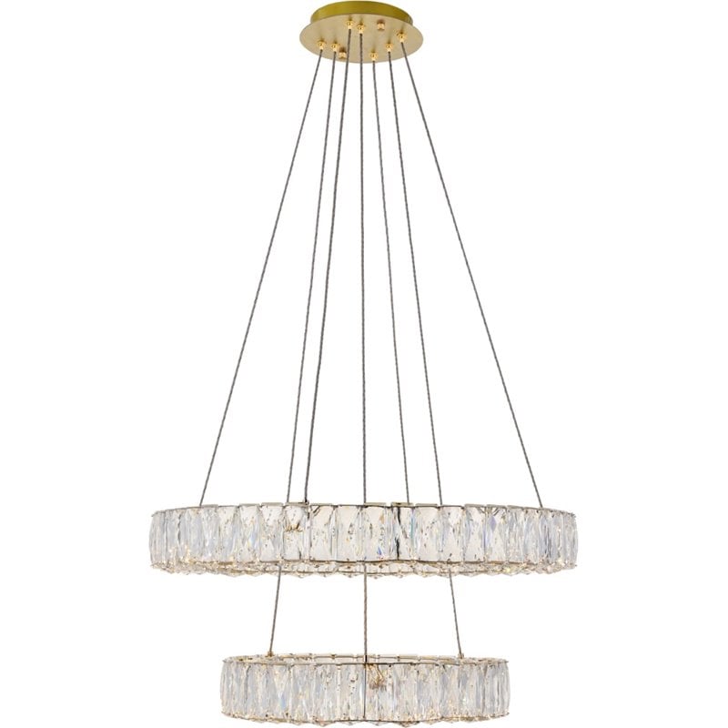 Elegant Lighting Monroe 2 Tier 23.6