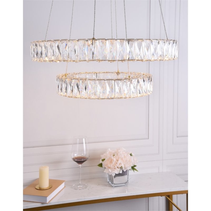 Elegant Lighting Monroe 2 Tier 23.6