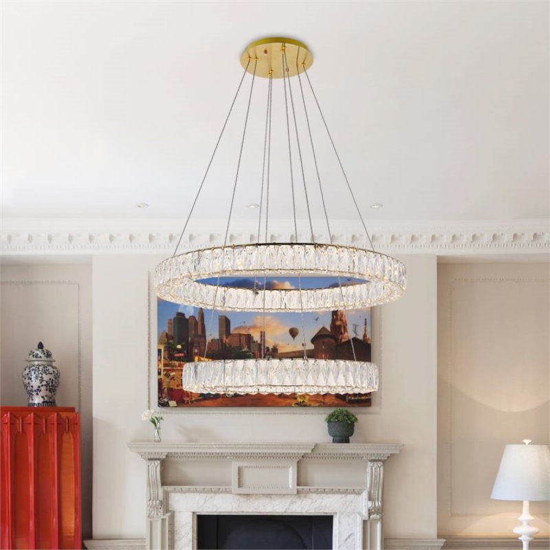 Elegant Lighting Monroe 2 Tier 31.5