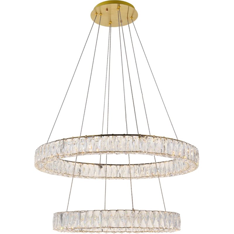 Elegant Lighting Monroe 2 Tier 31.5