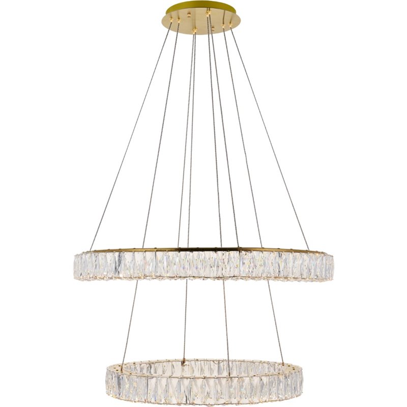Elegant Lighting Monroe 2 Tier 31.5