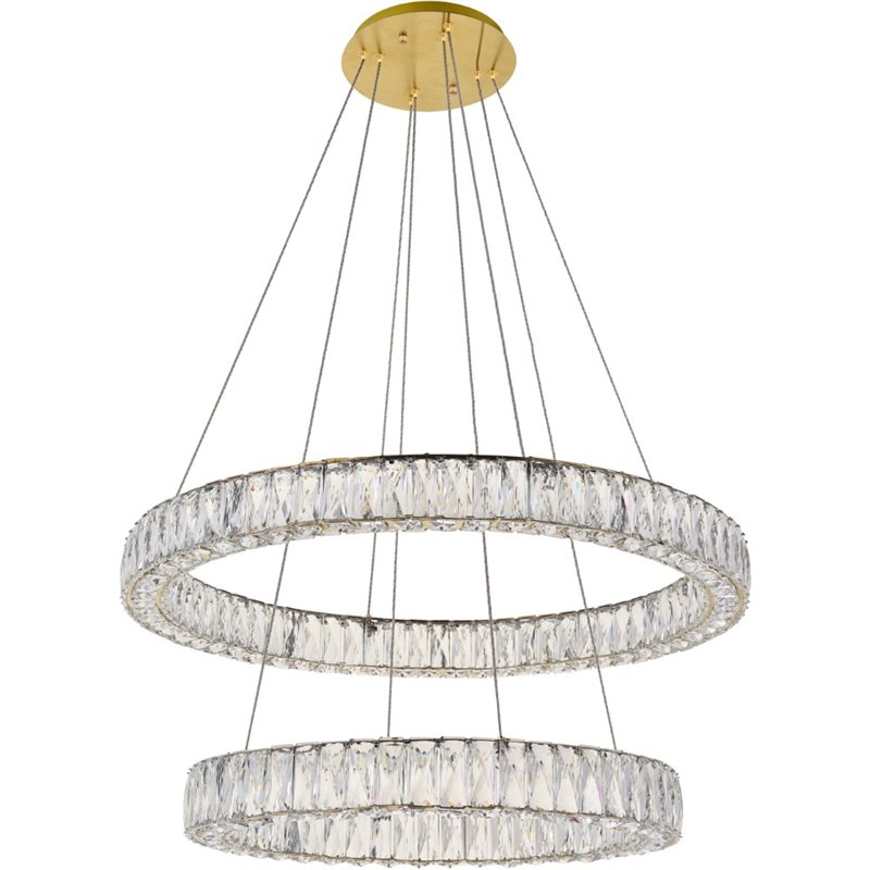 Elegant Lighting Monroe 2 Tier 31.5