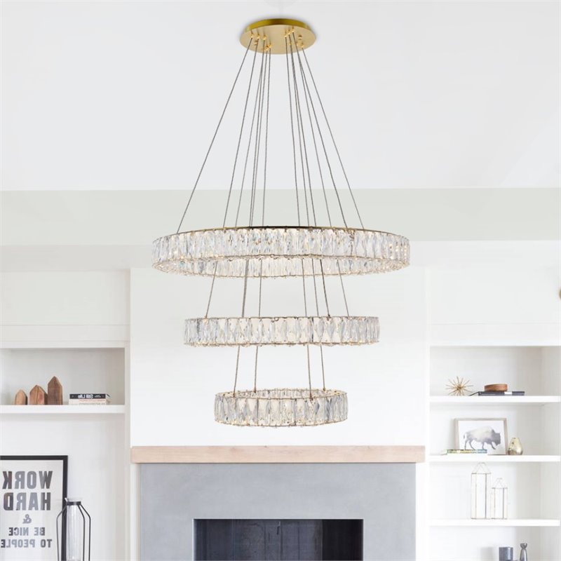 Elegant Lighting Monroe 3 Tier 31.5