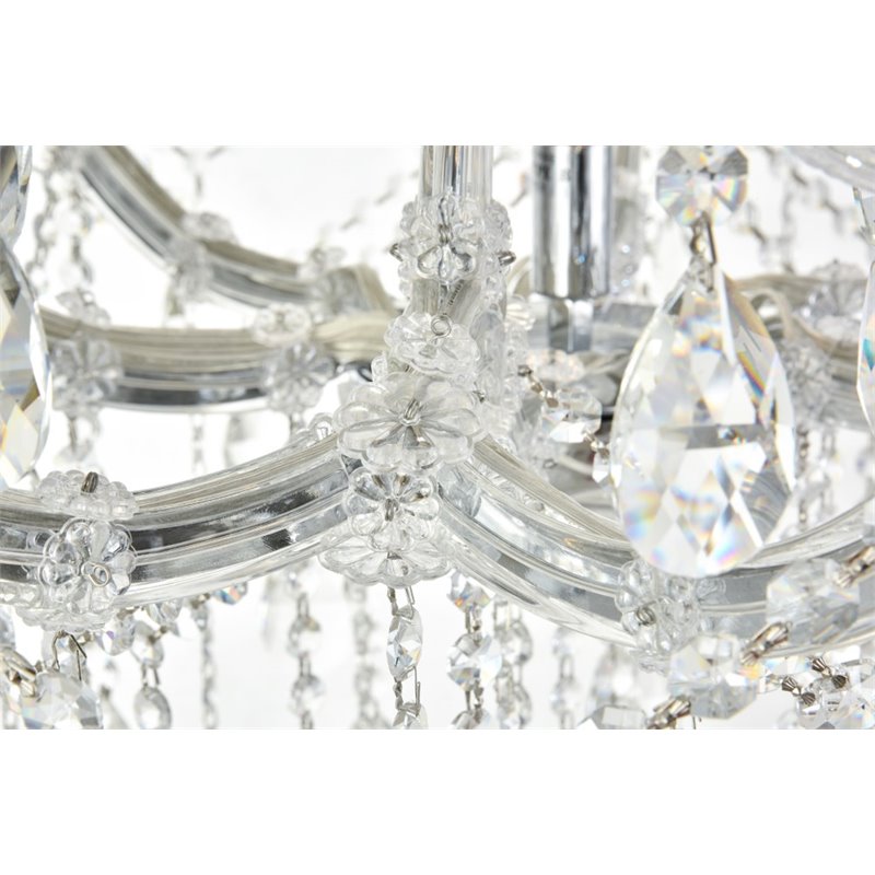 Elegant Lighting Maria Theresa 84 Light Royal Cut Crystal Chandelier in Chrome
