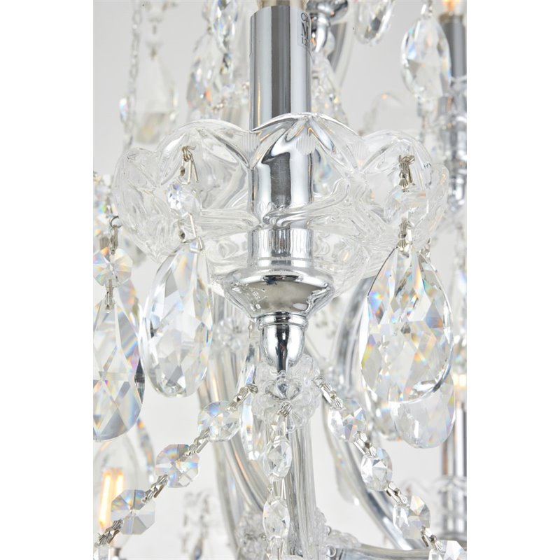 Elegant Lighting Maria Theresa 84 Light Royal Cut Crystal Chandelier in Chrome