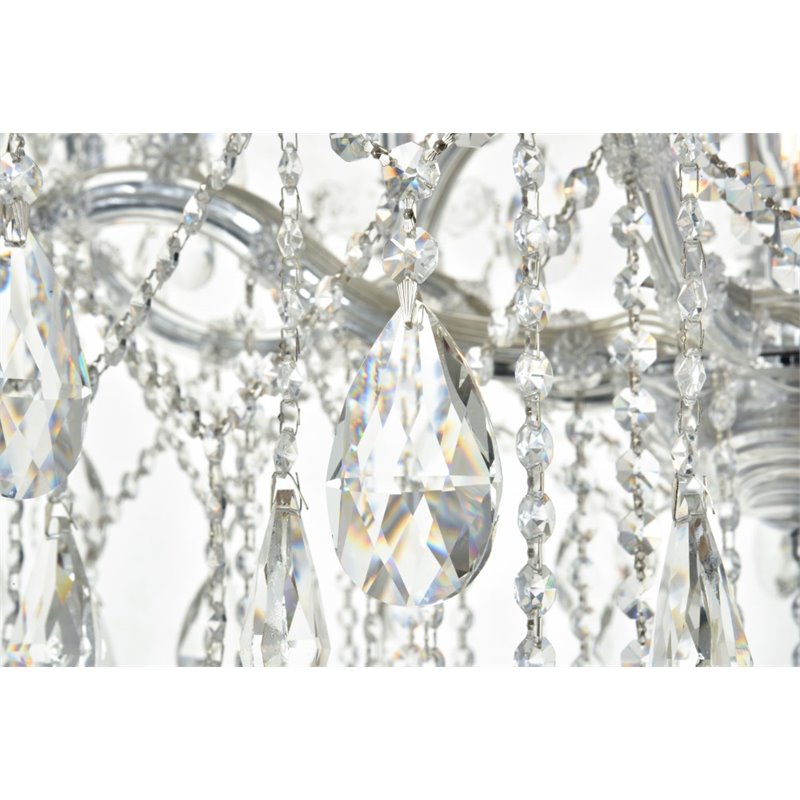Elegant Lighting Maria Theresa 84 Light Royal Cut Crystal Chandelier in Chrome