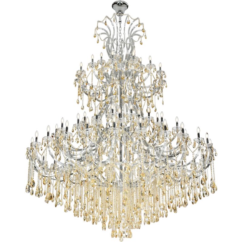 Elegant Lighting Maria Theresa 84 Light Royal Cut Crystal Chandelier in Chrome
