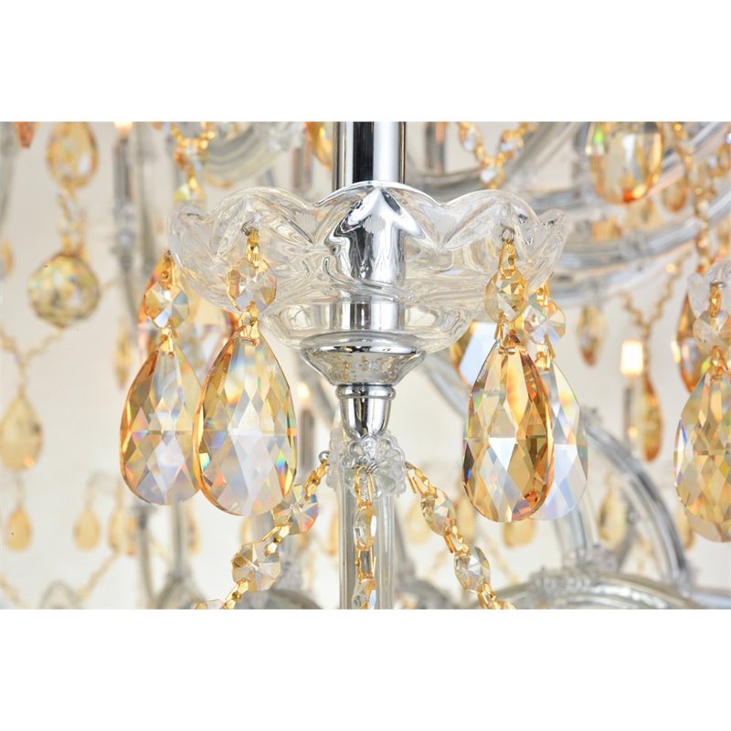 Elegant Lighting Maria Theresa 84 Light Royal Cut Crystal Chandelier in Chrome