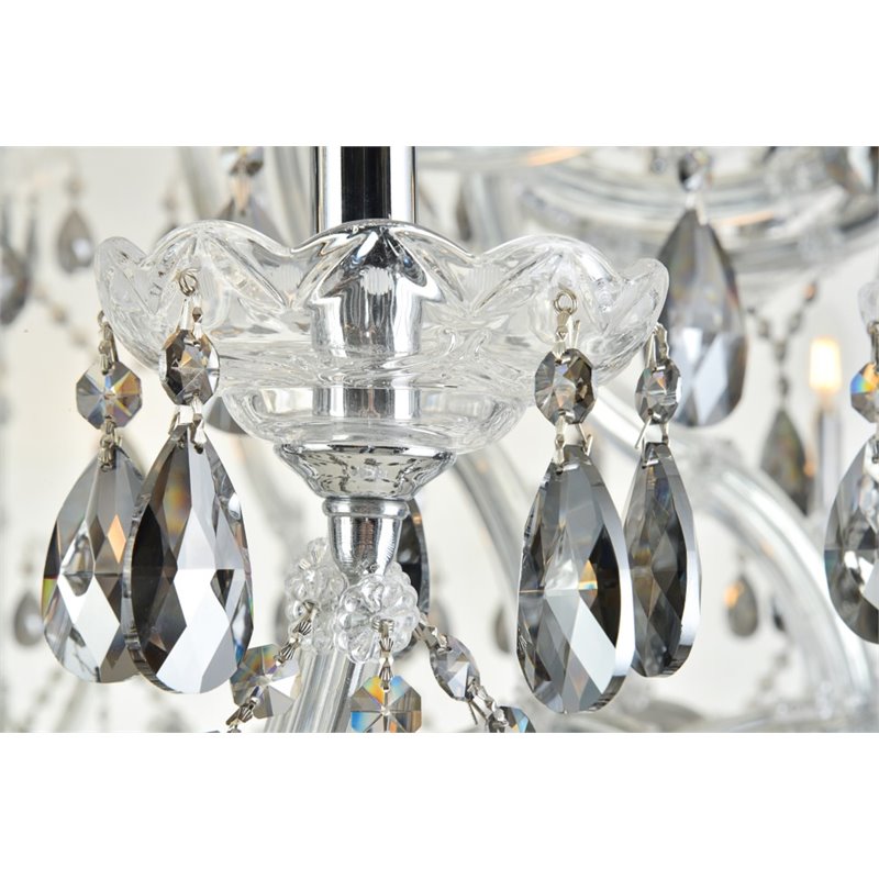 Elegant Lighting Maria Theresa 84 Light Royal Cut Crystal Chandelier in Chrome