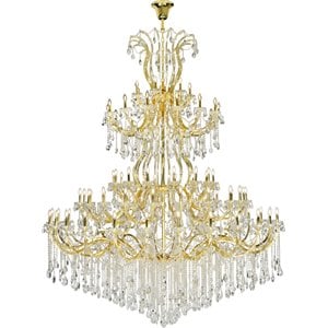Elegant Lighting Maria Theresa 84 Light Royal Cut Crystal Chandelier in Gold