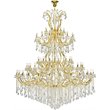 Elegant Lighting Maria Theresa 84 Light Royal Cut Crystal Chandelier in Gold