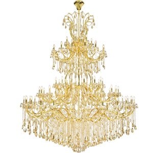 Elegant Lighting Maria Theresa 84 Light Royal Cut Crystal Chandelier in Gold