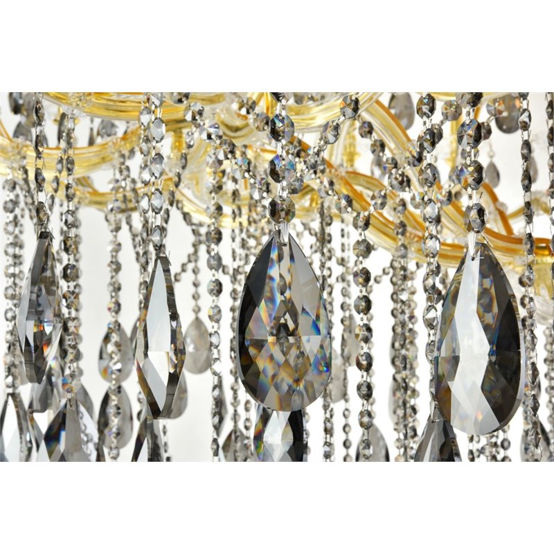 Elegant Lighting Maria Theresa 84 Light Royal Cut Crystal Chandelier in Gold