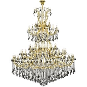 Elegant Lighting Maria Theresa 84 Light Royal Cut Crystal Chandelier in Gold