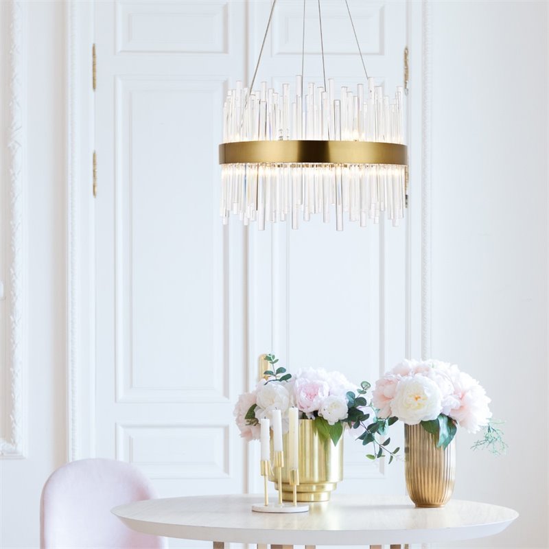 Elegant Lighting Dallas 14-Light Crystal & Metal Chandelier in Gold