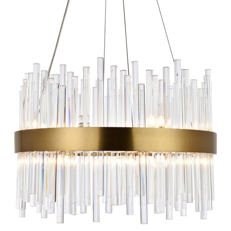 Elegant Lighting Dallas 14-Light Crystal & Metal Chandelier in Gold