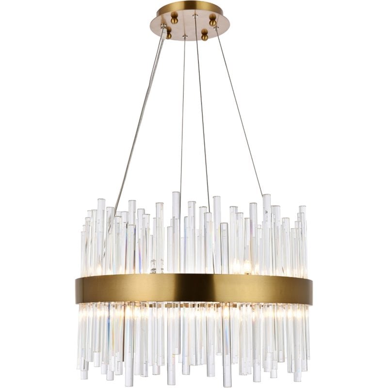 Elegant Lighting Dallas 14-Light Crystal & Metal Chandelier in Gold