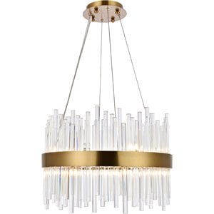 Elegant Lighting Dallas 14-Light Crystal & Metal Chandelier in Gold
