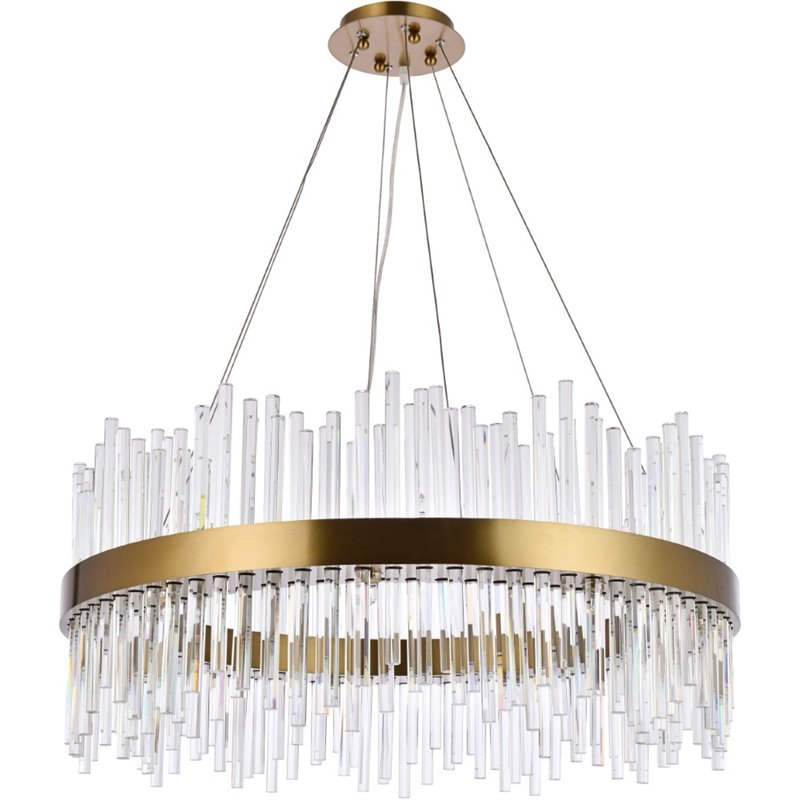 Elegant Lighting Dallas 18-Light Crystal & Metal Chandelier in Gold