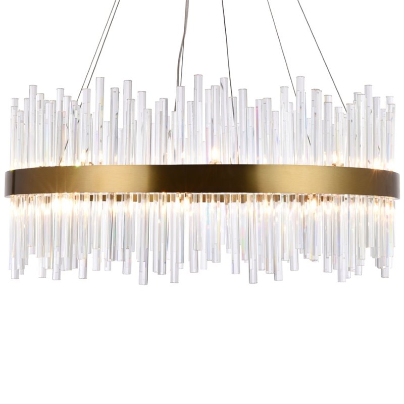 Elegant Lighting Dallas 18-Light Crystal & Metal Chandelier in Gold
