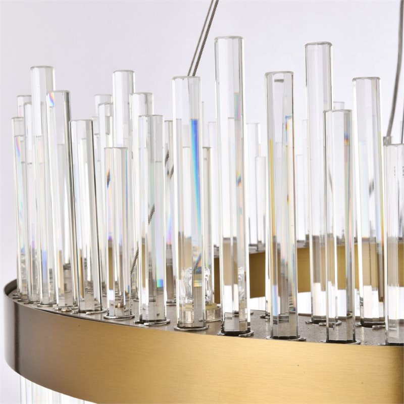 Elegant Lighting Dallas 18-Light Crystal & Metal Chandelier in Gold