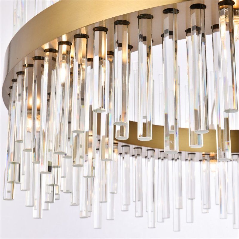 Elegant Lighting Dallas 18-Light Crystal & Metal Chandelier in Gold