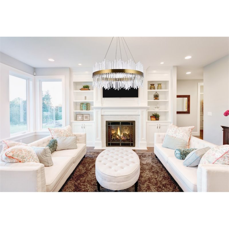 Elegant Lighting Dallas 18-Light Crystal & Metal Chandelier in Gold