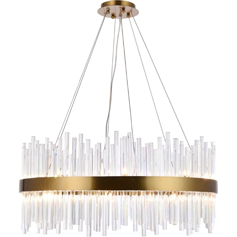 Elegant Lighting Dallas 18-Light Crystal & Metal Chandelier in Gold
