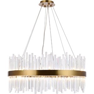 Elegant Lighting Dallas 18-Light Crystal & Metal Chandelier in Gold